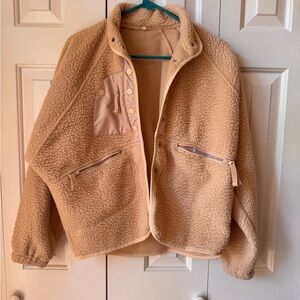 Cozy Tan Sherpa Jacket